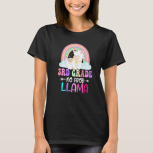 Rainbow 3rd Grade No Prob Llama 100th Day of Schoo T-Shirt