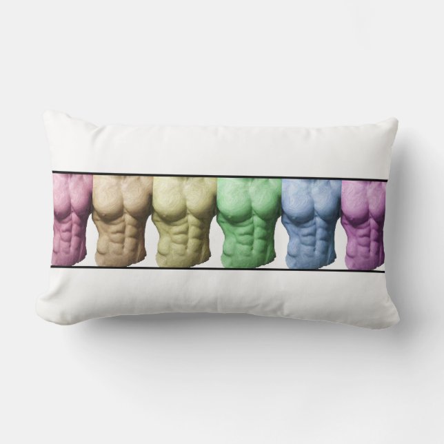 Rainbow Abs American MoJo Pillows (Front)