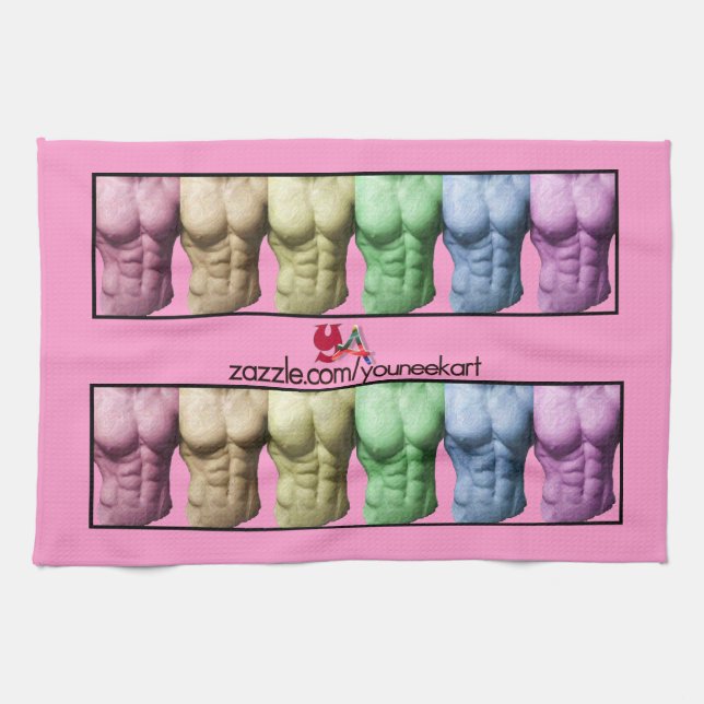 Rainbow Abs American MoJo Serviettes de cuisine (Horizontal)