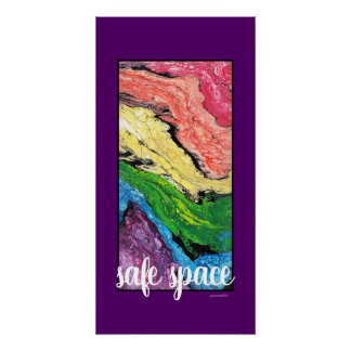 "Rainbow" Abstract Art Safe Space Purple Poster
