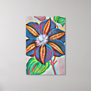 rainbow Abstract Colour Flower Original Digital Ar Canvas Print