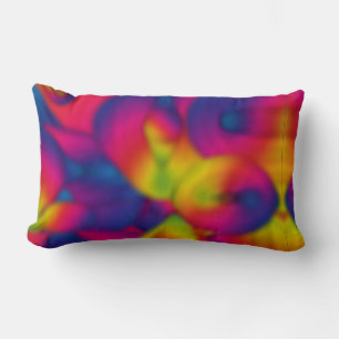 Rainbow Abstract Design Lumbar Pillow
