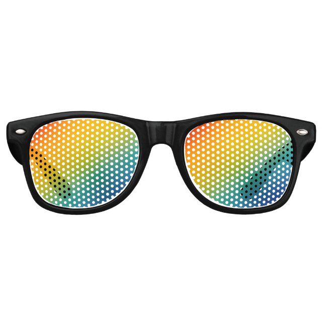 rainbow abstract gradient party sunglasses (Front)