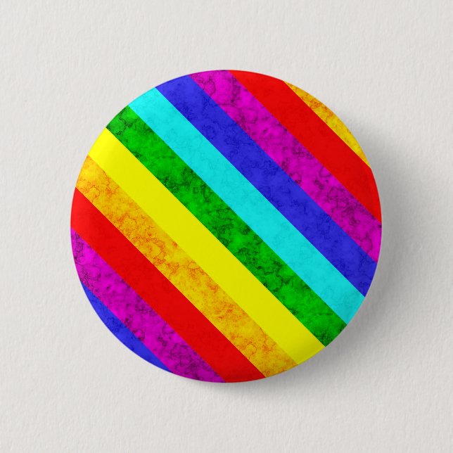 Rainbow abstract pattern 2 inch round button (Front)
