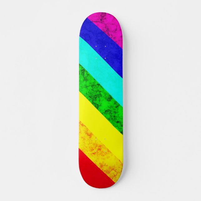 Rainbow abstract pattern  skateboard (Front)