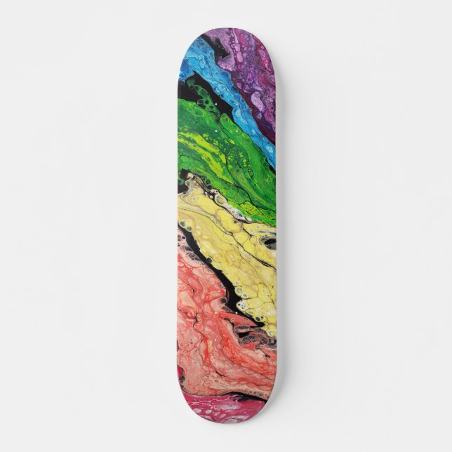 "Rainbow" Abstract Skateboard Deck (Front)