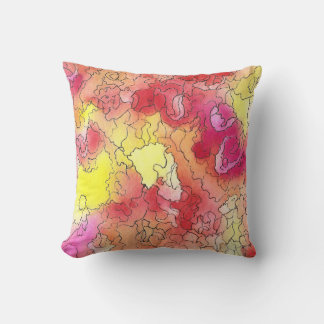 Rainbow Abstract Throw Pillow