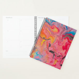 Rainbow Abstract Waterfall  Planner