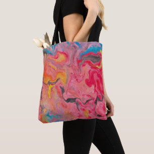 Rainbow Abstract Waterfall  Tote Bag