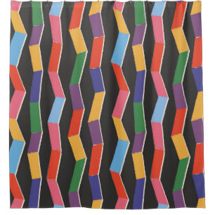 Rainbow abstract zig zag seamless pattern,hand pai