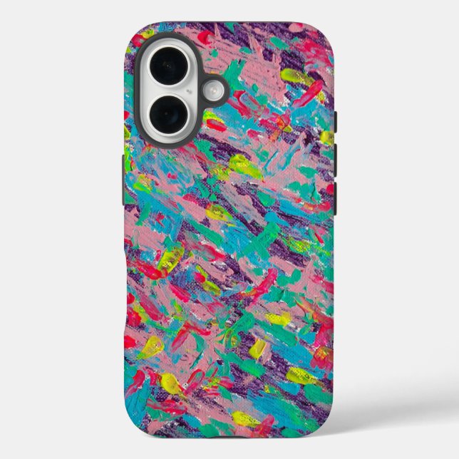 Rainbow Aesthetic Abstract Painting Case-Mate iPhone Case (Back)