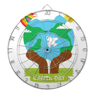 rainbow african Earth Day Dartboard