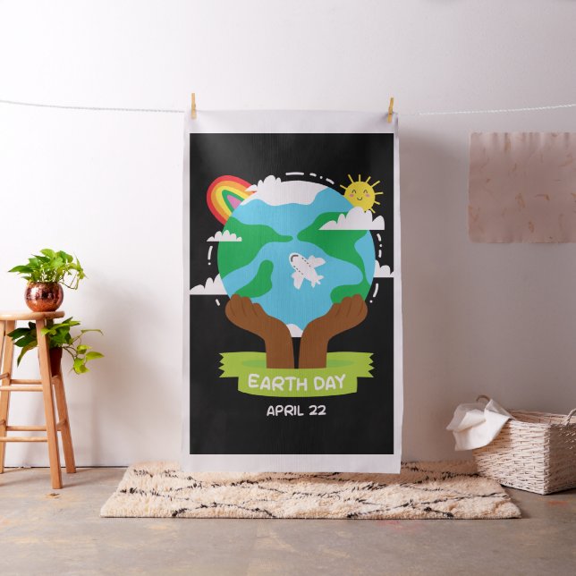 rainbow african Earth Day fabric (In Situ)