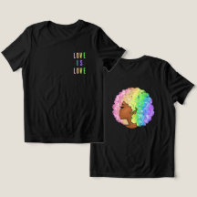 rainbow afro LGBTQ love is love pride black girl