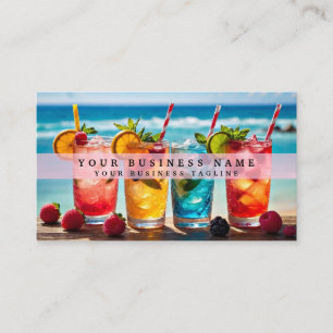 Rainbow Alcohol Drinks Business Card