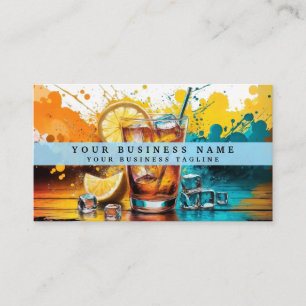 Rainbow Alcohol Drinks Business Card