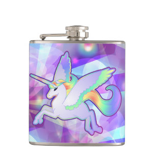 Rainbow Alicorn Hip Flask