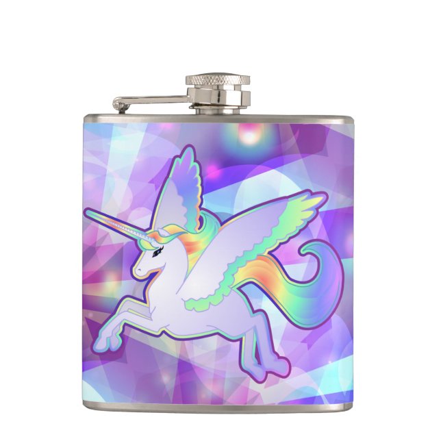 Rainbow Alicorn Hip Flask (Front)