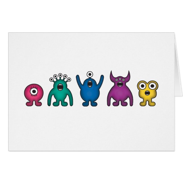 Rainbow Alien Monsters (Front Horizontal)