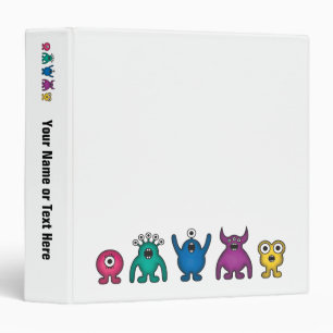 Rainbow Alien Monsters Binder