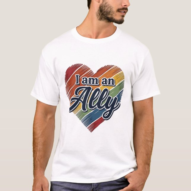 Rainbow Ally Heart Vector Shirt Design_1 (Front)