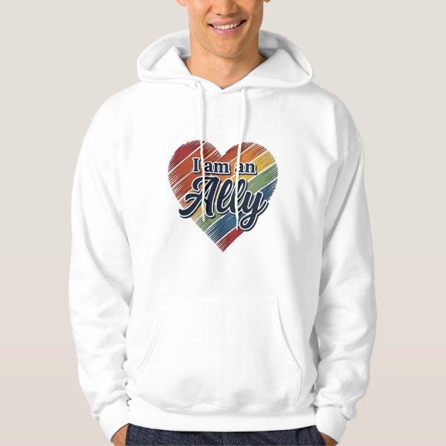 Rainbow Ally Heart Vector Shirt Design_1 (Front)