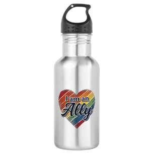 Rainbow Ally Heart Vector Shirt Design_1 532 Ml Water Bottle