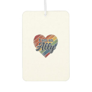 Rainbow Ally Heart Vector Shirt Design_1 Air Freshener