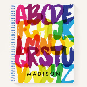 Rainbow Alphabet Kindergarten Notebook