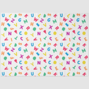 Rainbow Alphabet Scramble Tissue Paper