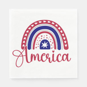 Rainbow America Napkin