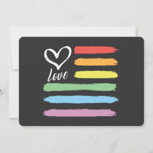 Rainbow American Flag LGBT Invitation
