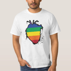 rainbow anatomical heart T-Shirt