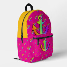 Rainbow Anchor Repeat Hot Pink Kids
