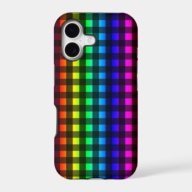 Rainbow and Black Buffalo Plaid Pattern (Back)