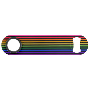 Rainbow and black stripes bar key