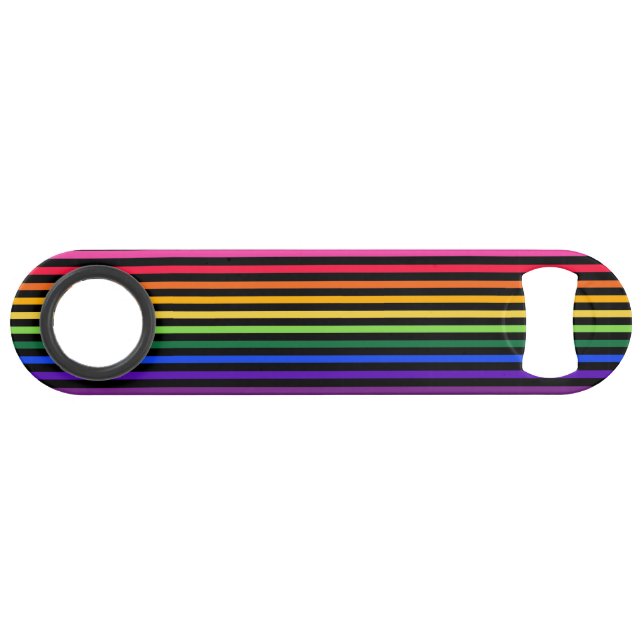 Rainbow and black stripes bar key (Back Horizontal)