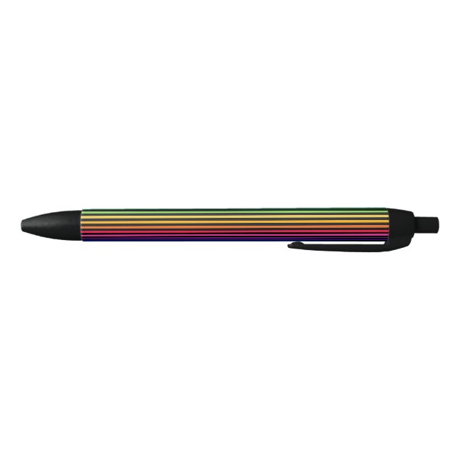 Rainbow and black stripes black ink pen (Bottom)