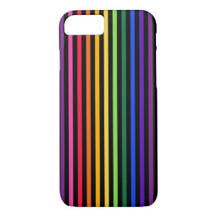 Rainbow and black stripes Case-Mate iPhone case