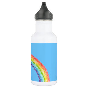 Rainbow and blue sky 532 ml water bottle