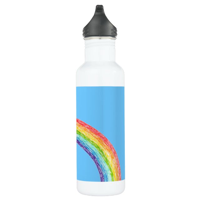Rainbow and blue sky 710 ml water bottle (Right)