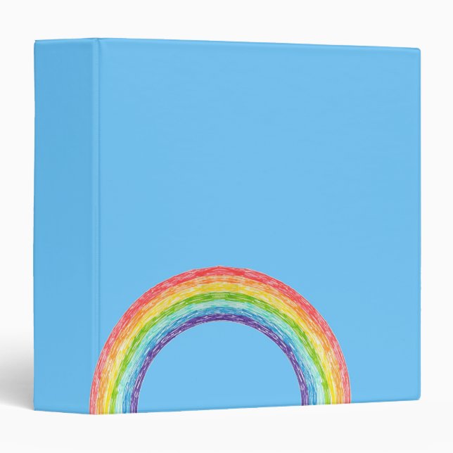 Rainbow and blue sky binder (Front/Spine)