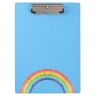 Rainbow and blue sky clipboard