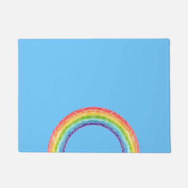 Rainbow and blue sky doormat (Front)
