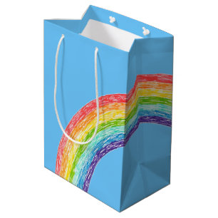 Rainbow and blue sky medium gift bag