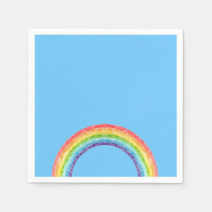 Rainbow and blue sky napkin