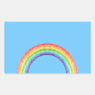 Rainbow and blue sky sticker