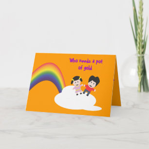Rainbow and Clouds Friendship Card