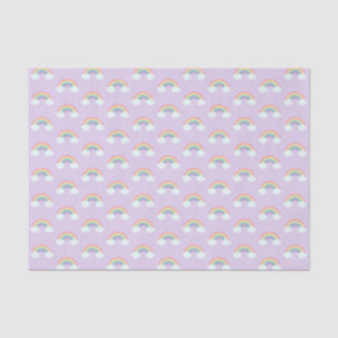 Rainbow and Clouds Pattern Tissue Paper