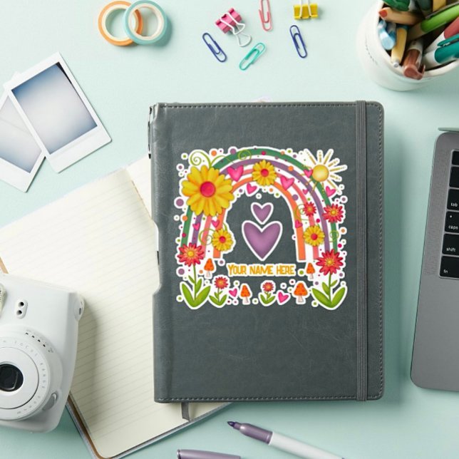 Rainbow and Hearts cut out Inspirivity Sticker (Creator Uploaded)